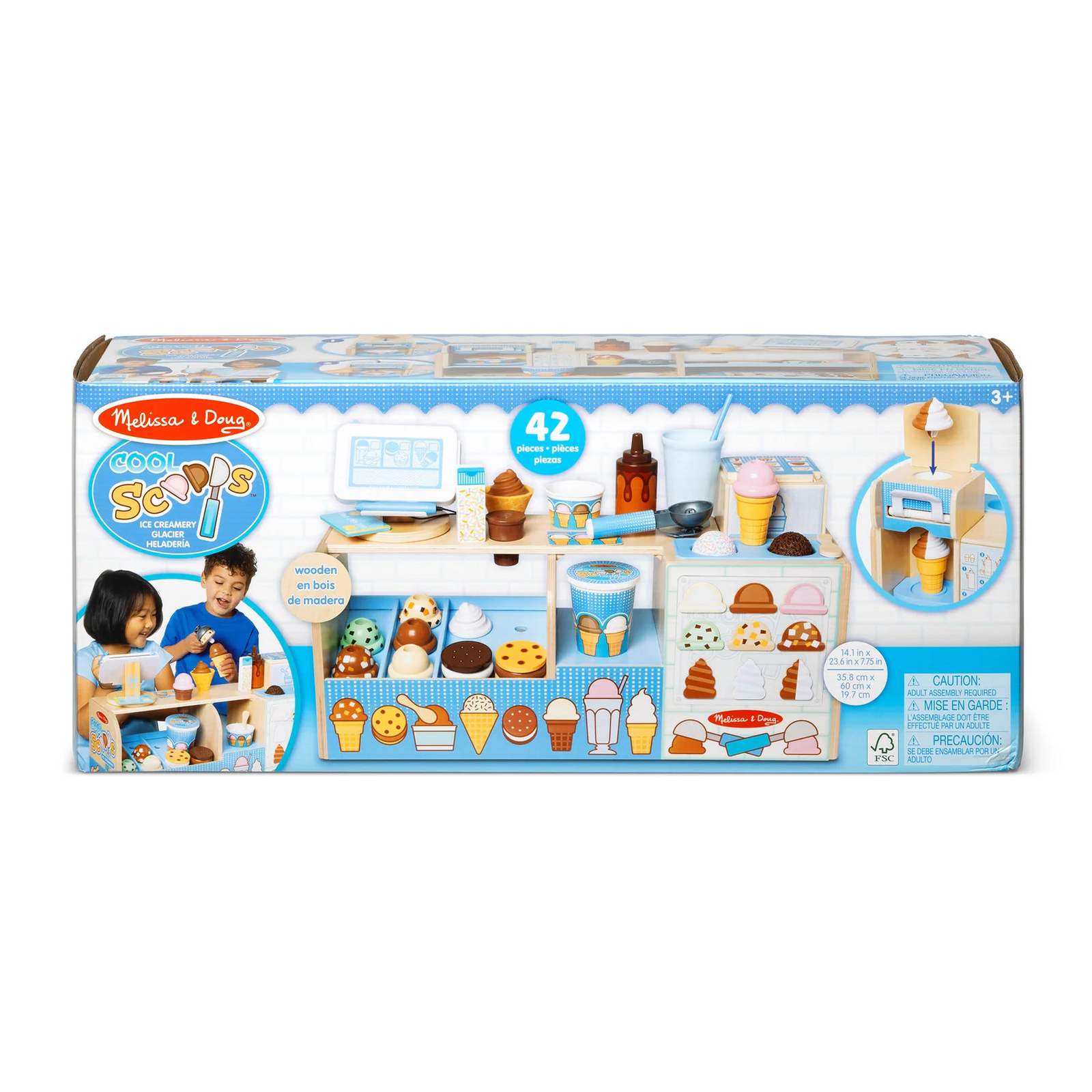 Melissa & Doug Cool Scoops Ice Creamery Wooden Toy Playset