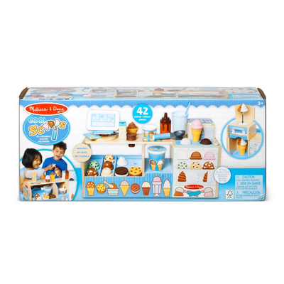 M&D Cool Scoops Ice Creamery Wooden Toy Playset