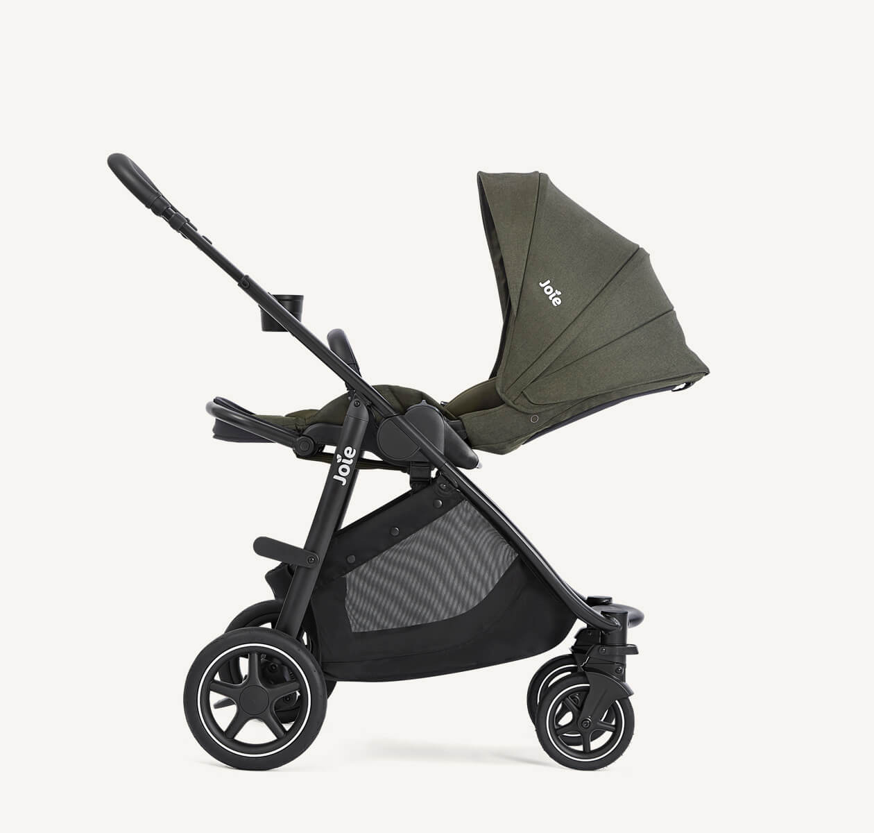 Joie Versatrax Travel System With Joie 360 Rotation Car Seat And Isofix Car Seat Base Fern
