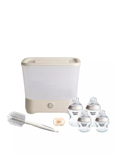 Tommee Tippee Baby Bottle And Steriliser 7pc Set White