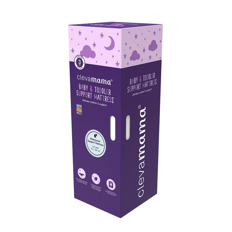 Clevamama Waterproof Cot Bed Support Mattress 70cm x 140cm