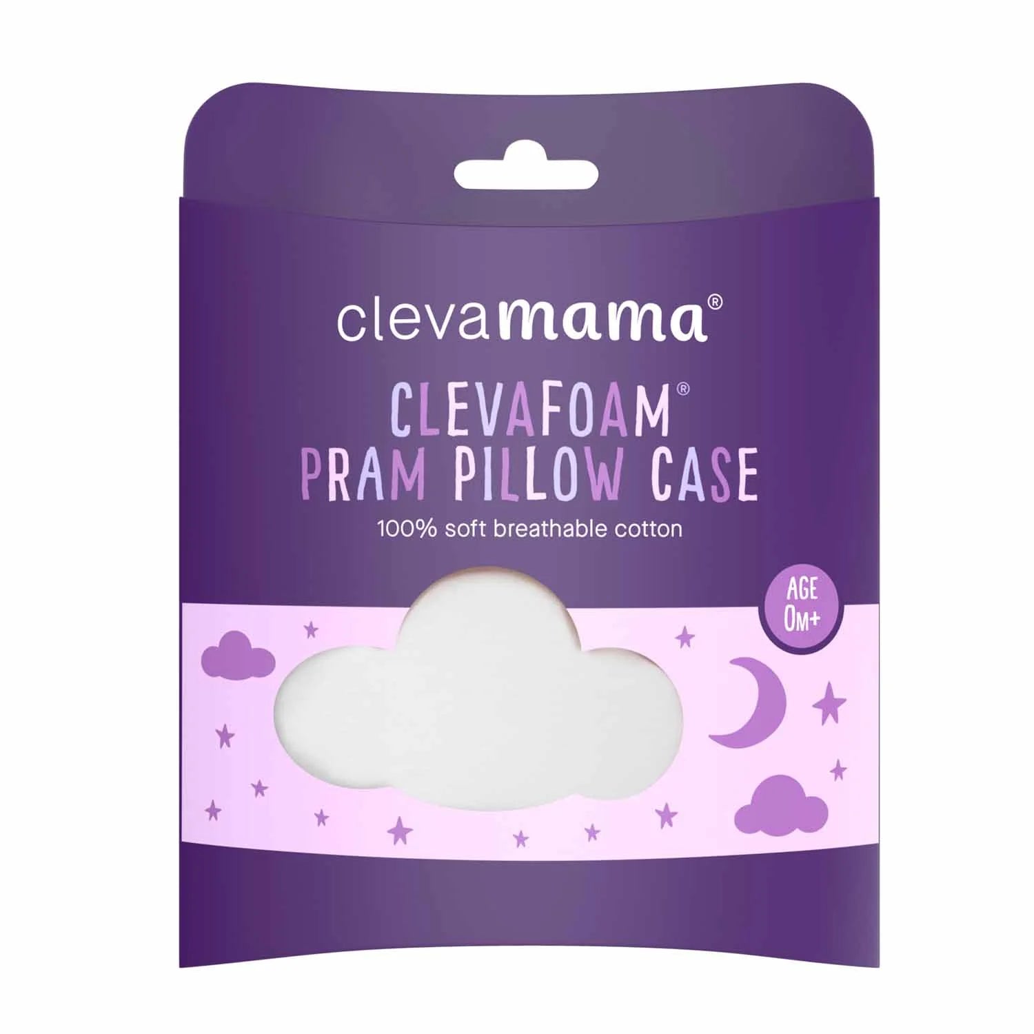 Clevamama ClevaFoam Pram Pillow Case White