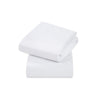 Clevamama Jersey Cotton Fitted Sheets One Size Cot And Cot Bed 70cm x 140cm x 2pk White