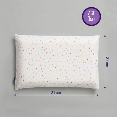 Clevamama Jersey Cotton Pram Pillow Case 2 Pk Melange Grey And Printed