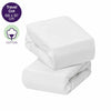 Clevamama Jersey Cotton Fitted Sheets Travel Cot 68cm x 97cm x 10cm 2pk White