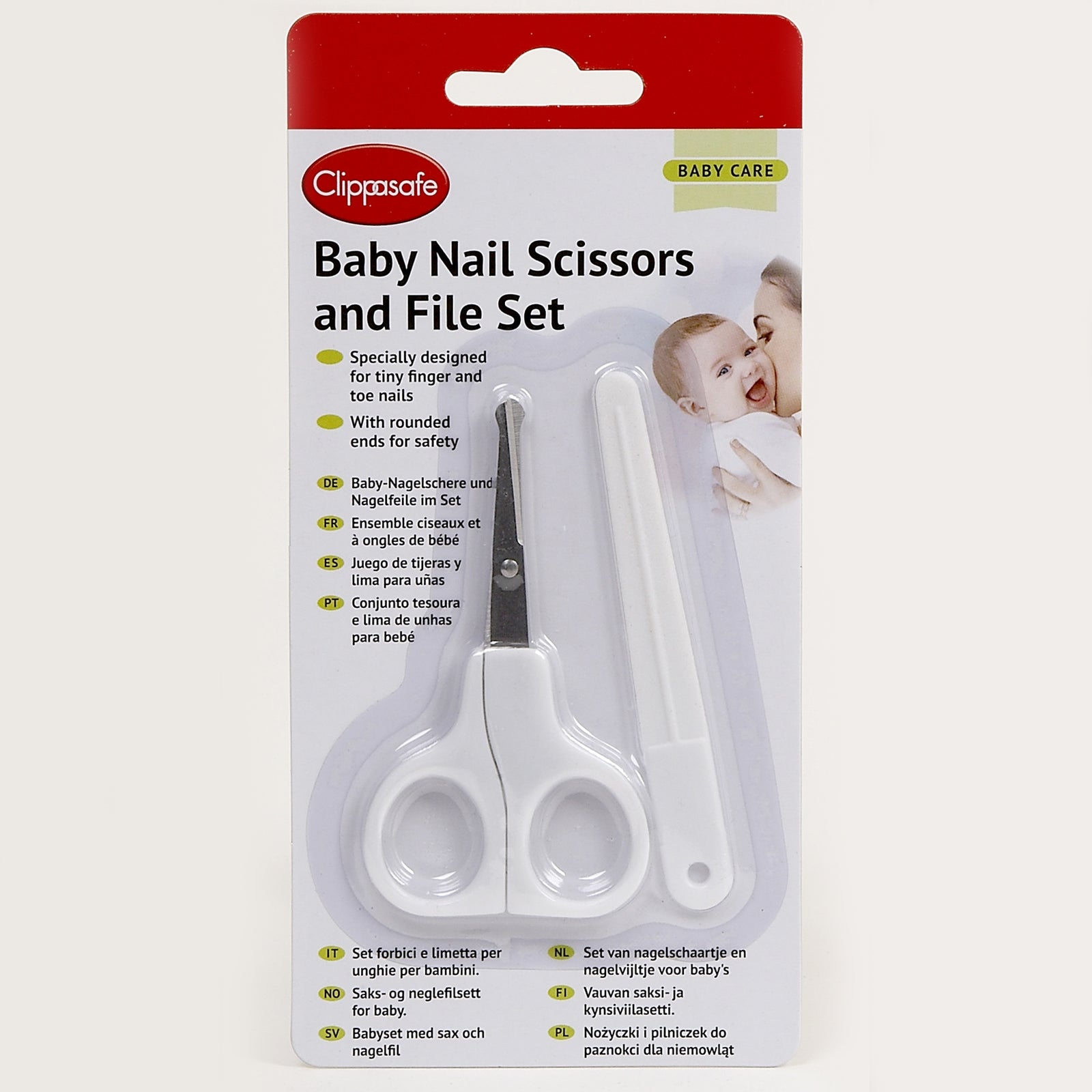 Clippasafe Baby Nail Scissors And File Set