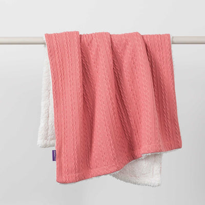 Clevamama Luxe Sherpa Baby Blanket 75cm x 100cm Pink