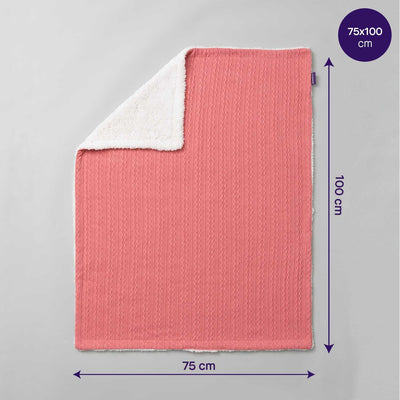 Clevamama Luxe Sherpa Baby Blanket 75cm x 100cm Pink