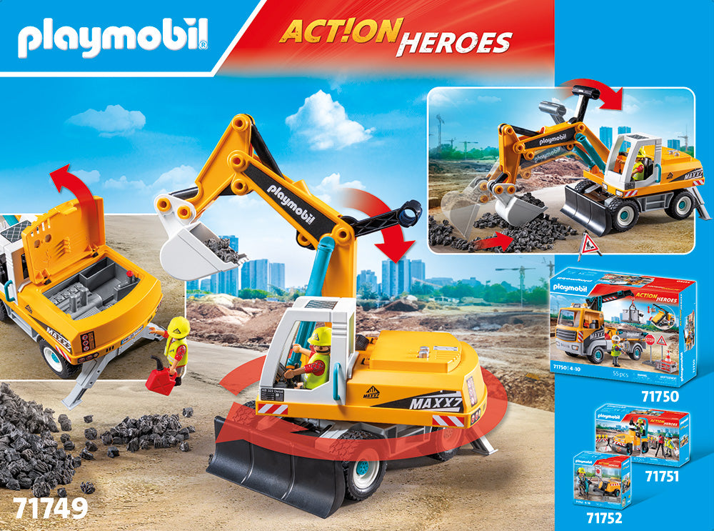 Playmobil Action Heroes 71749 Large Excavator