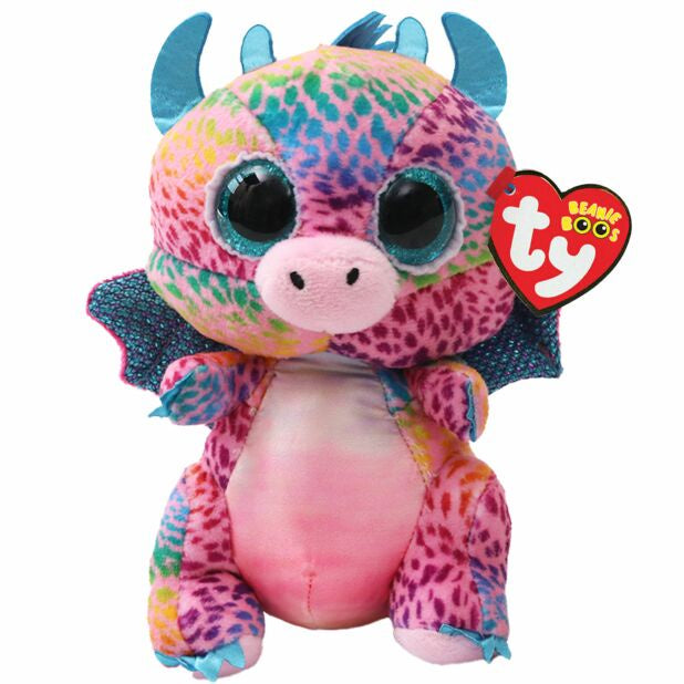 TY Flint Dragon Beanie Boo Soft Toy Small