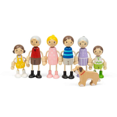 Big Jigs Generational Wooden Family Doll 7 Piece Set