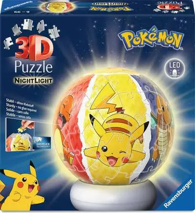 Pokemon Night Light 3D JIgsaw Puzzle