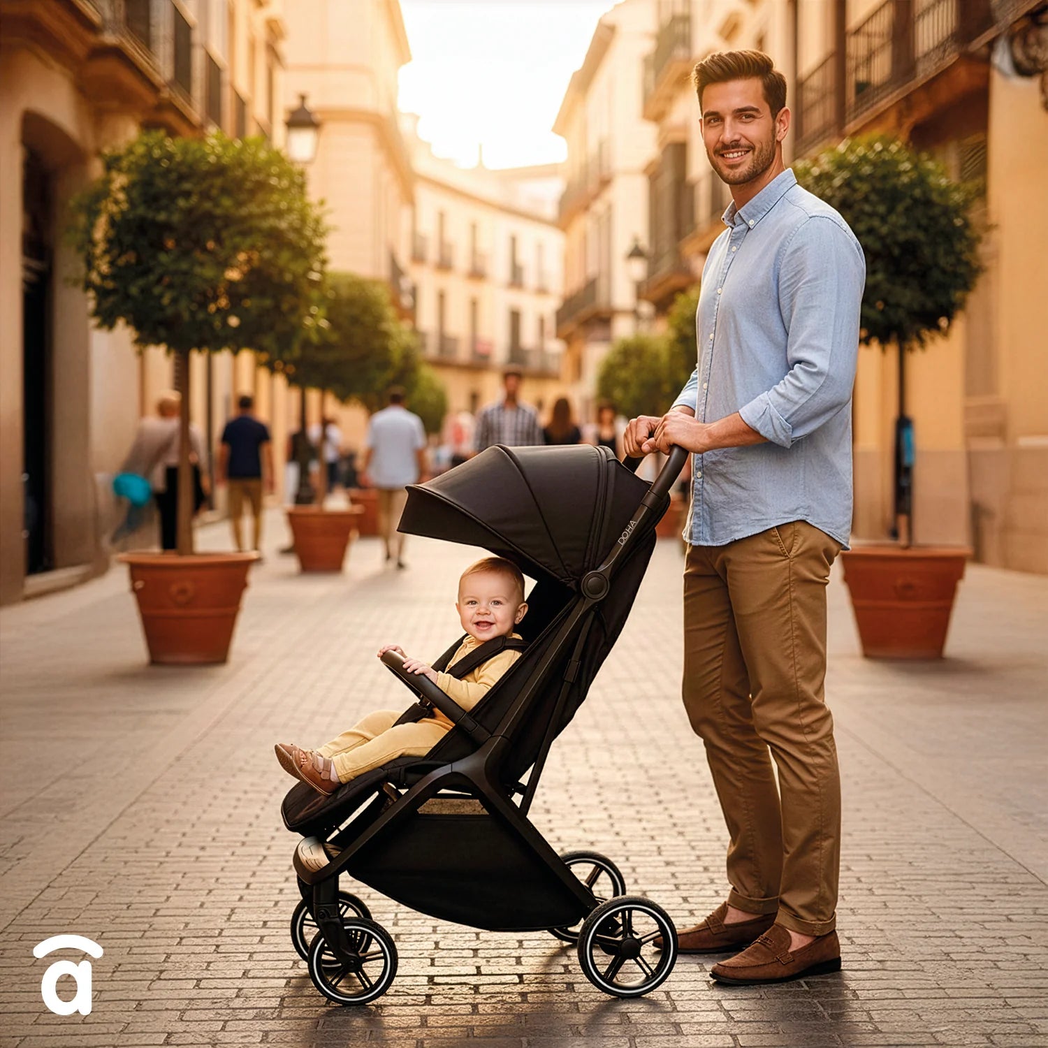 Asalvo Doha Stroller Black