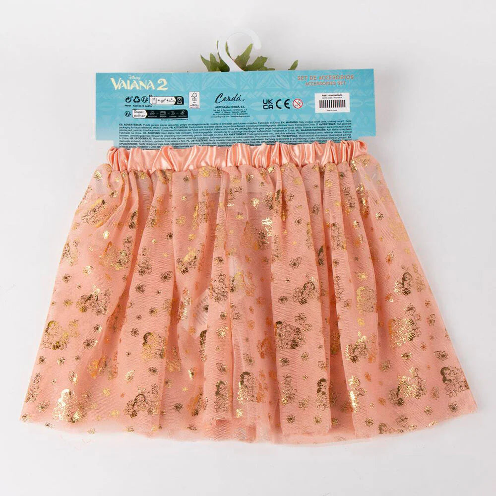 Disney Moana Tutu And Head Piece Costume Set