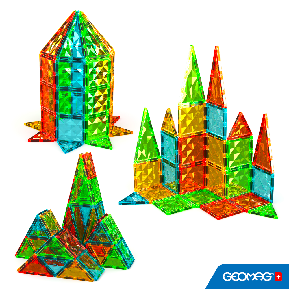 GEOMAG Magnetic Tiles Gems 60pc Set