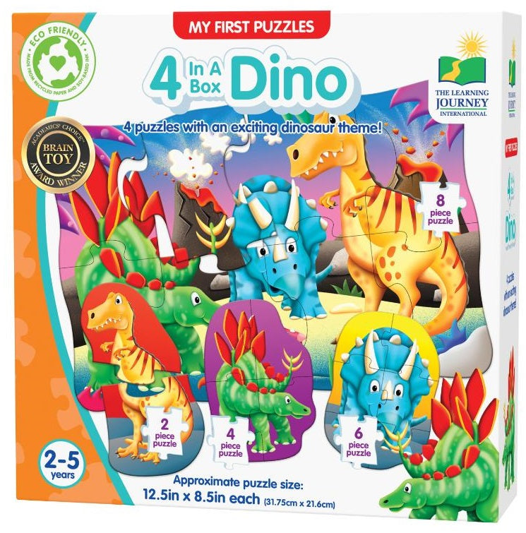 My First Puzzles 4 In A Box Jigsaw Puzzle Dinosaur
