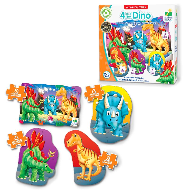 My First Puzzles 4 In A Box Jigsaw Puzzle Dinosaur
