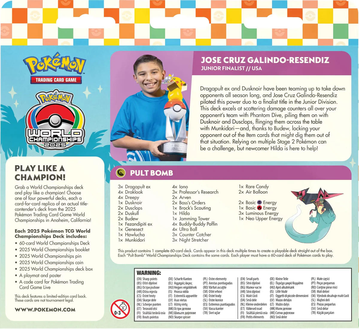 Pokemon TCG 2025 World Championship Deck Assorted