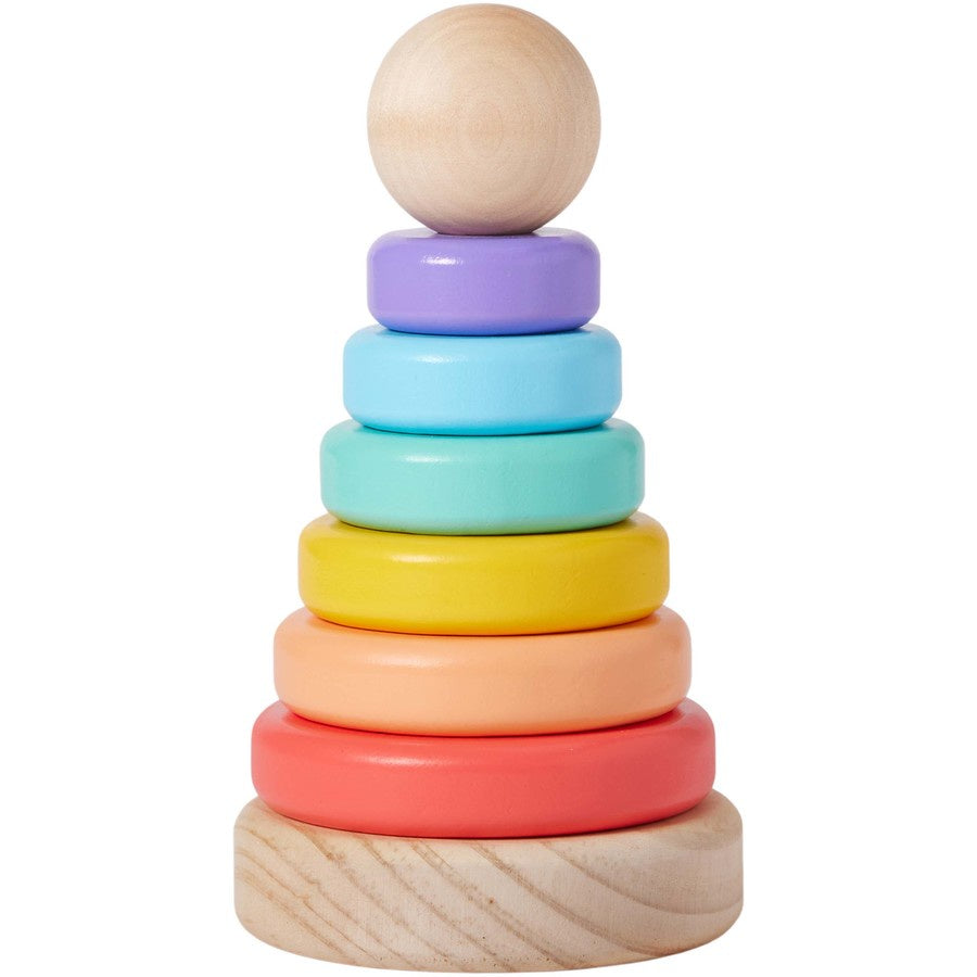 First Learning Rainbow Wooden Stacking Rings Totally Toys Ireland