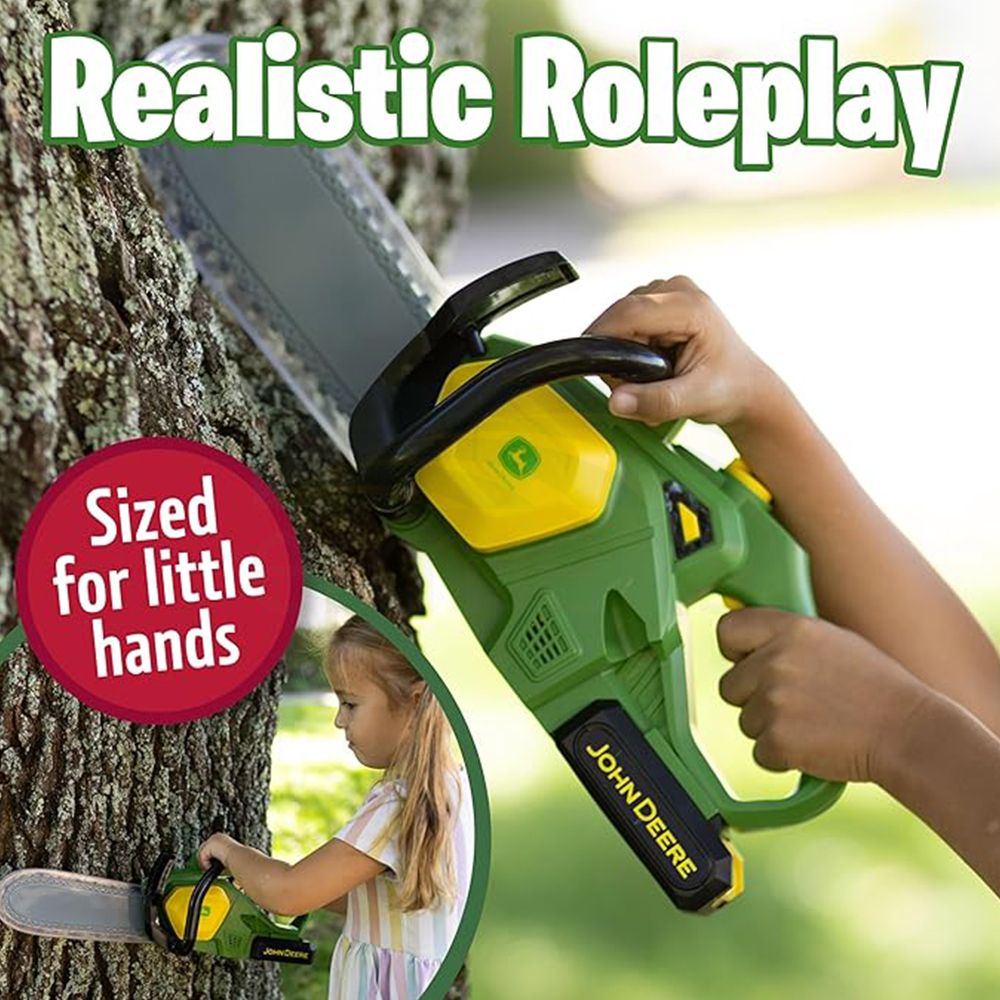 John Deere Motorised Toy Chainsaw