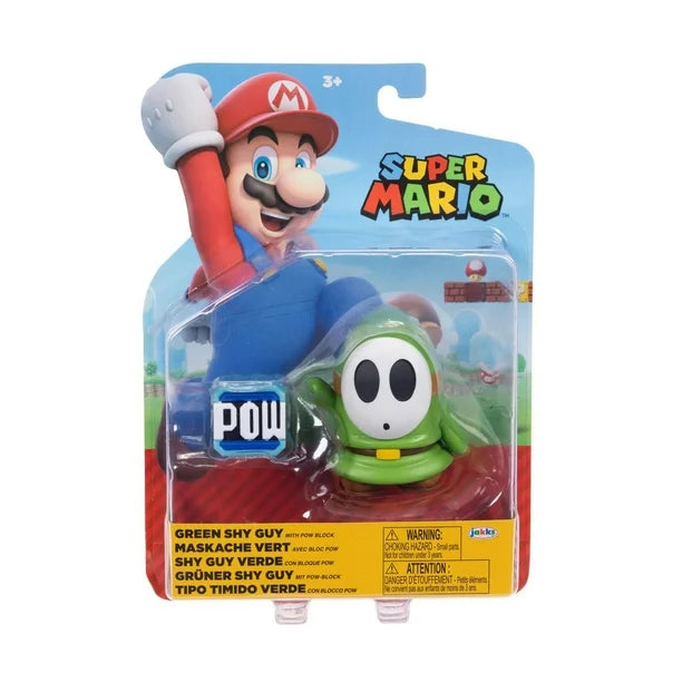 Super Mario 4" Figure Green Shy Guy