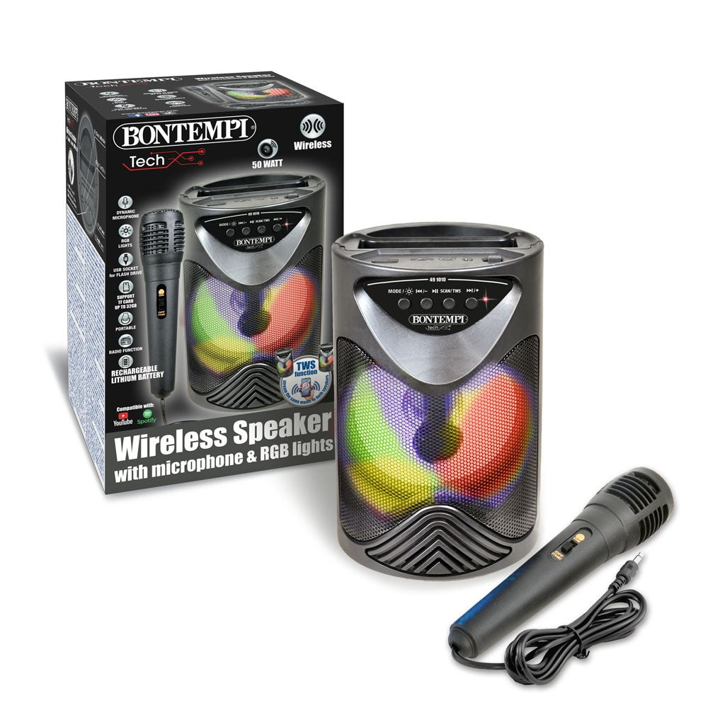 Bontempi Karaoke Wireless Speaker With Microphone And RGB Lights