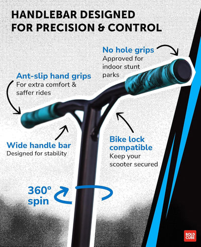 BoldCube Deluxe Stunt Scooter Blue night