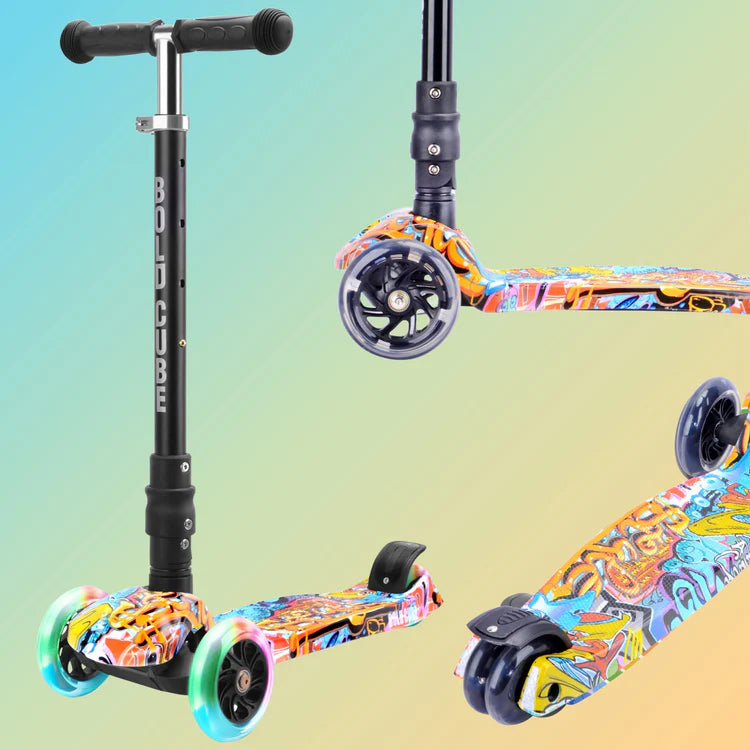 BoldCube Big Fold 3 Wheel Foldable Scooter Street Graffiti 5-10 Years