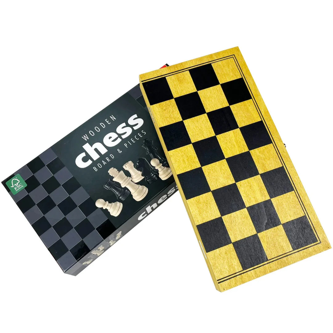 Chess Game With Wooden Board