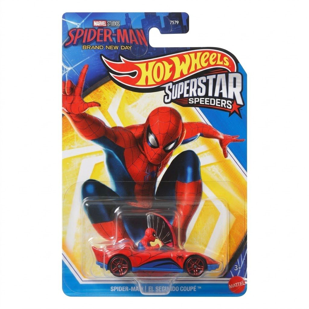 SpiderMan Hot Wheels Superstar Speeders Die Cast Car Spiderman