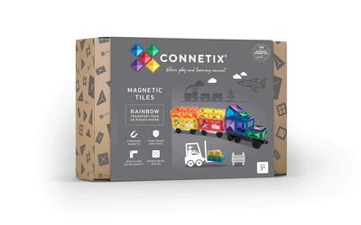 Connetix Magnetic Tiles Rainbow Transport Pack 50pc