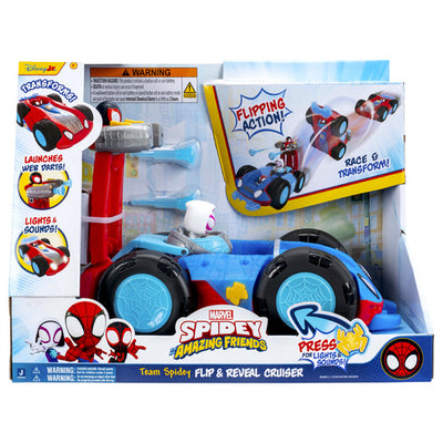 SpiderMan Spidey And His Amazing Friends Team Spidey Flip And Reveal Cruiser