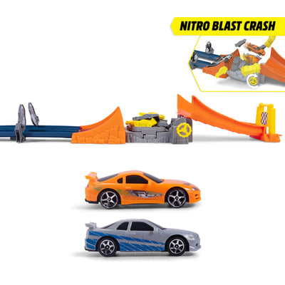 Dickie Fast And Furious Track Set With 2 Die Cast Cars