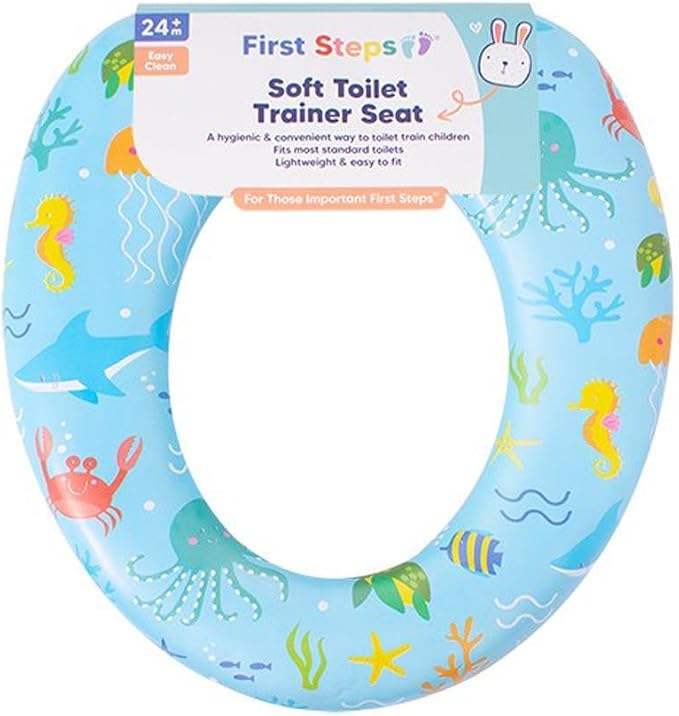 First Steps Soft Toilet Trainer Unicorns Pink / Sea World Blue Assorted