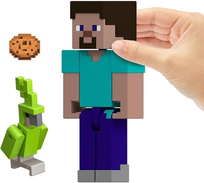 Minecraft Core Figure Steve With Parrot