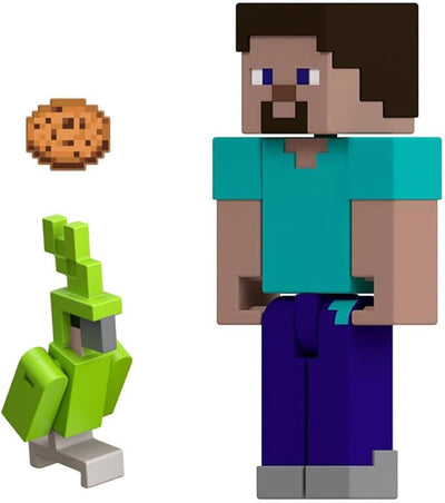 Minecraft Core Figure Steve With Parrot