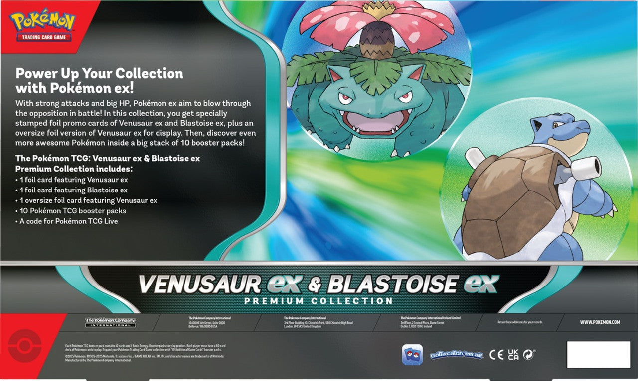Pokemon Trading Card EX Box Premium Collection Venusaur And Blastoise