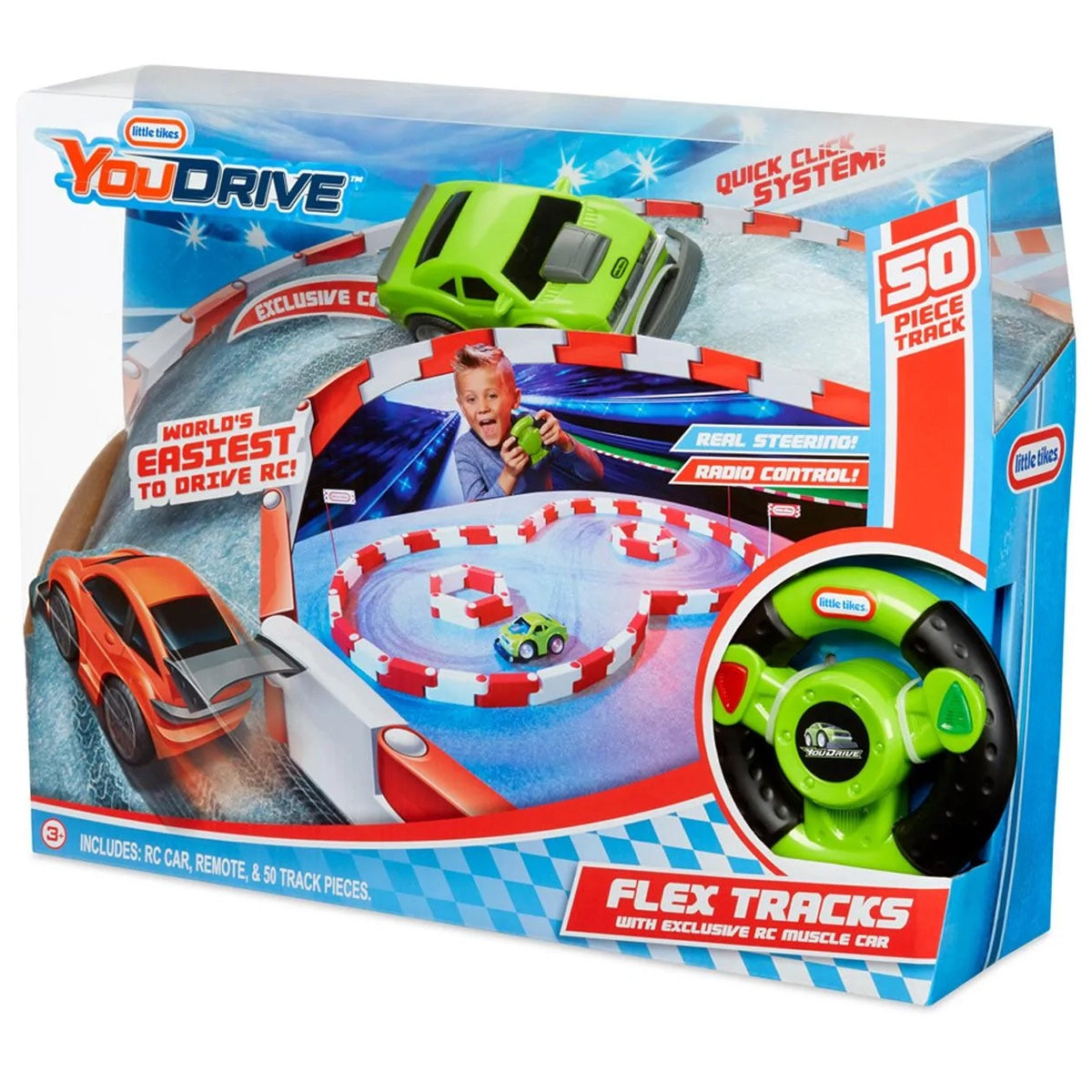 Little Tikes You Drive Remote Control Flex Tracks Race Car Green