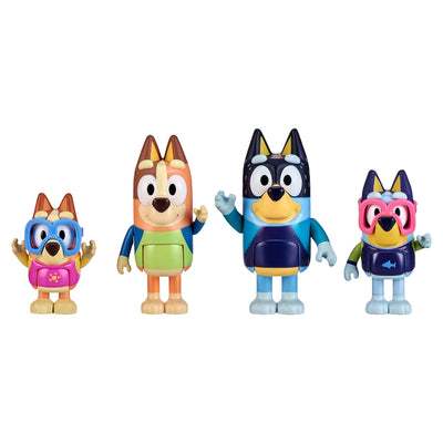 Bluey Family Beach Day 4 Figure Pack