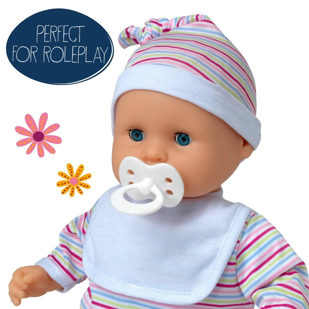 Dolls World Baby Babble 15" Soft Bodied Doll With 16 Baby Sounds