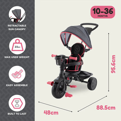 TP Toys Pink Dusk 4 In 1 Trike