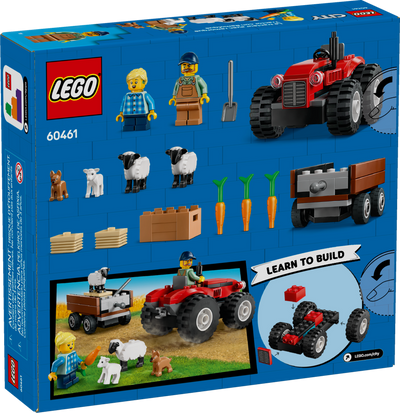 Lego City 60461 Red Farm Tractor With Trailer And Sheep