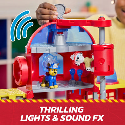 Paw Patrol Fire Rescue Command Fire Station With Marshall Figure