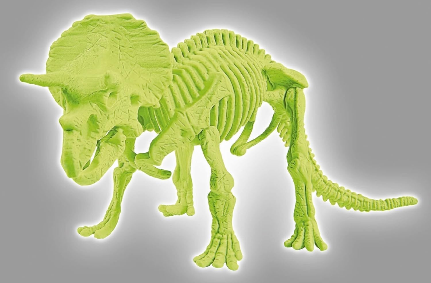 Science And Play Archeo Fun Triceratops Dinosaur Glow In The Dark Dig Set