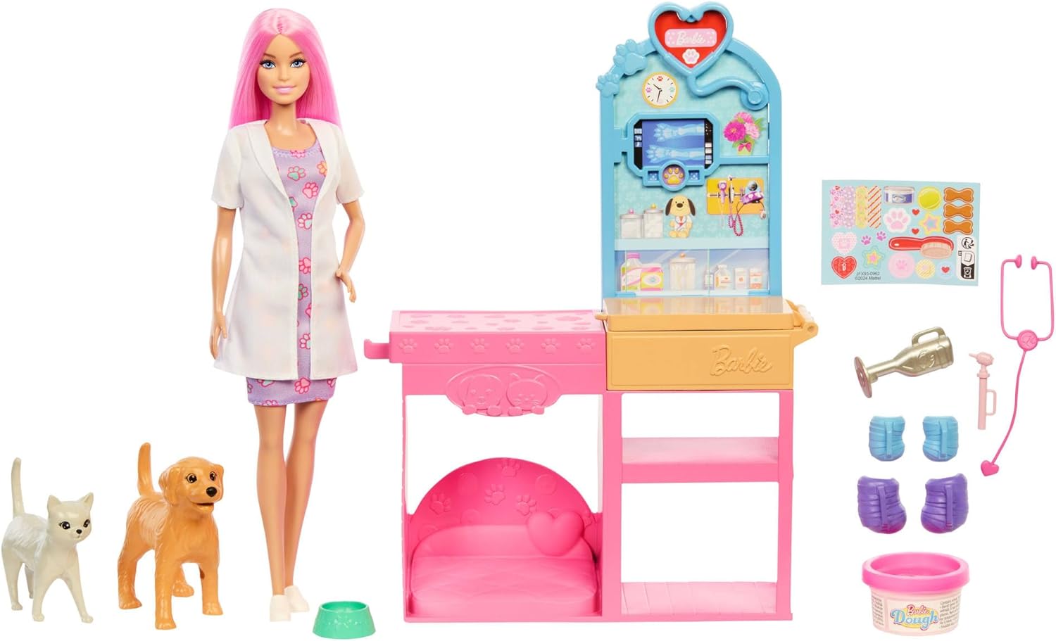 Barbie Fast Cast Veterinarian Clinic Doll And Accessories Playset
