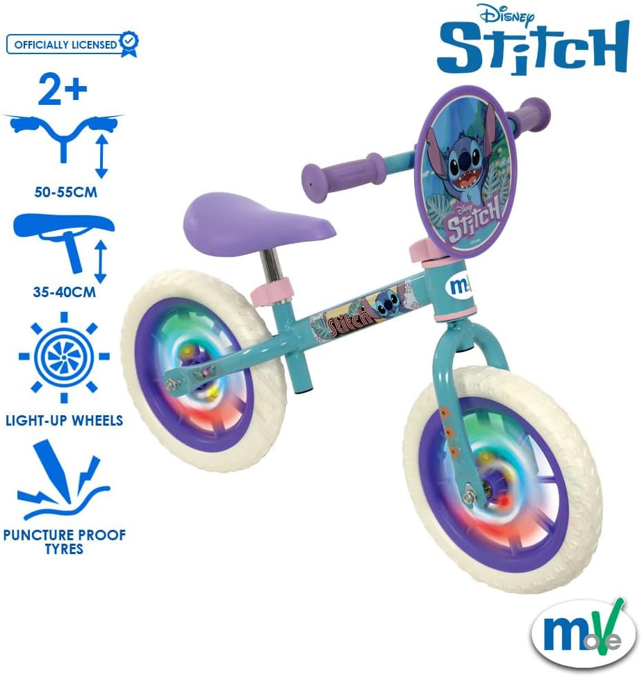 Disney Stitch 12" Balance Bike With Light Up Wheels
