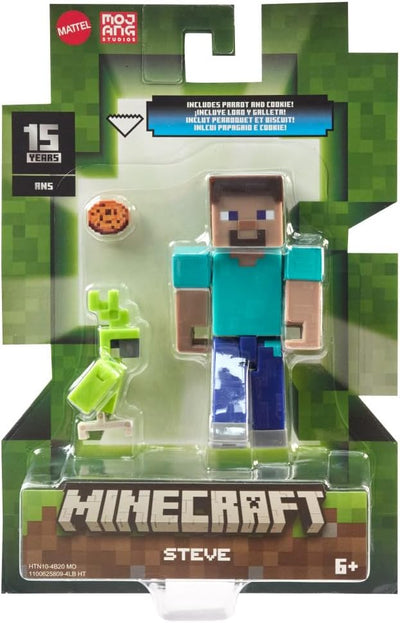 Minecraft Core Figure Steve With Parrot