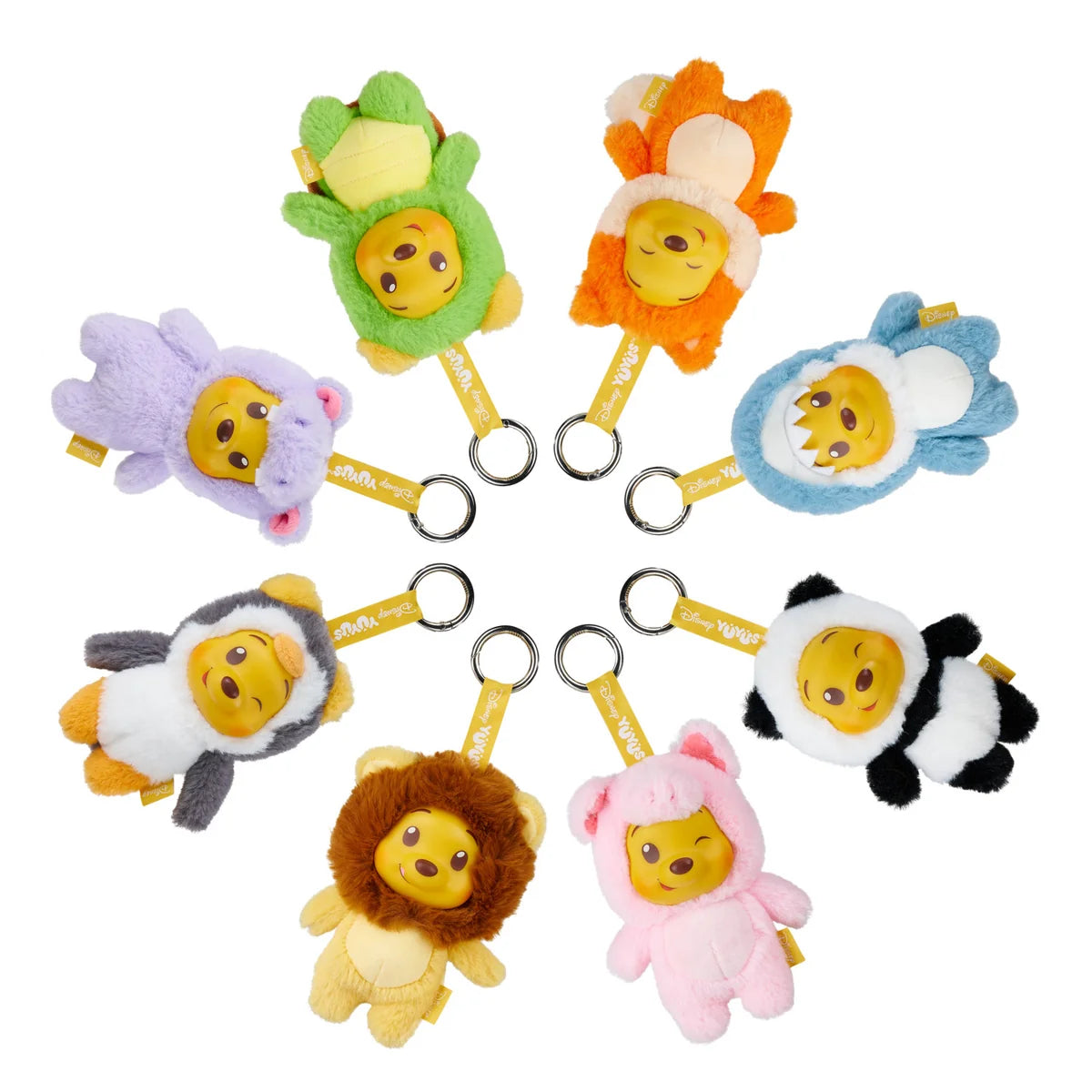 Disney YuYus Winnie The Pooh Vinyl Plush Soft Toy Pendant Assorted