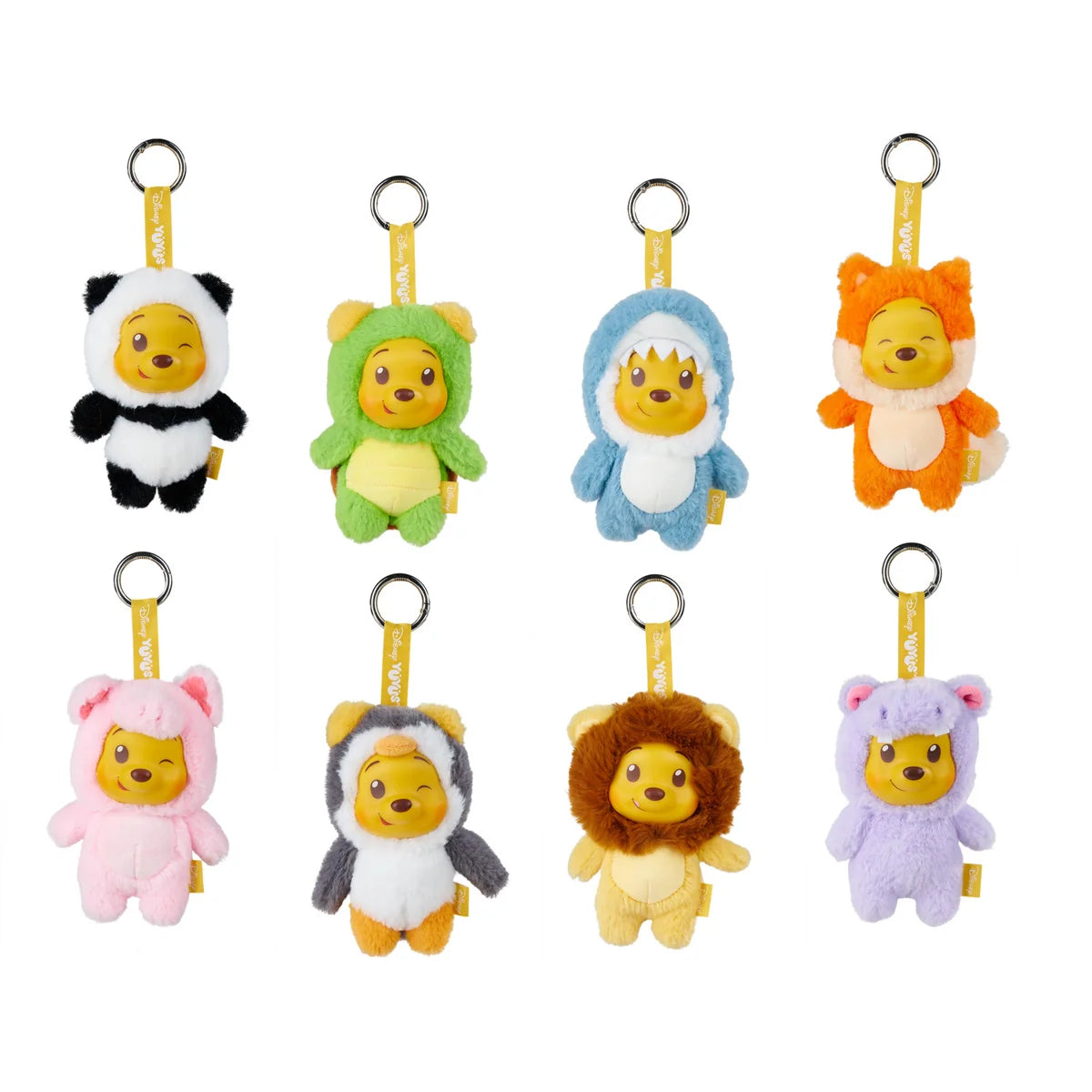 Disney YuYus Winnie The Pooh Vinyl Plush Soft Toy Pendant Assorted