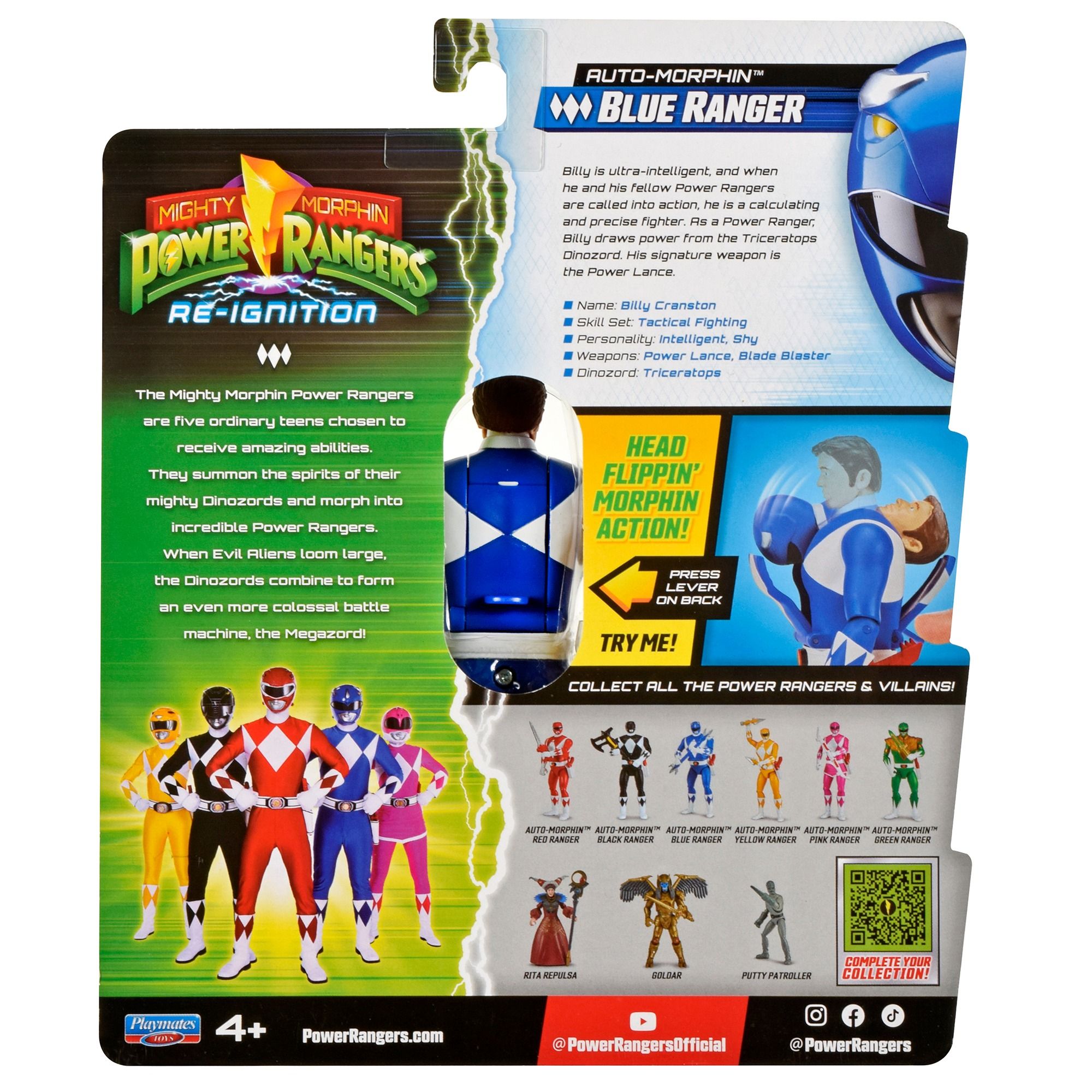 Power Rangers Mighty Morphin' Re-Ignite Action Figure Blue Ranger